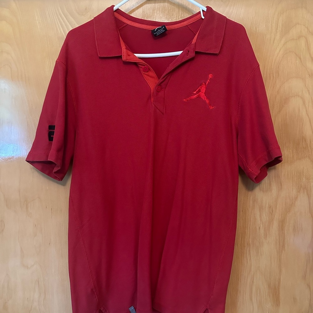 Jordan Men's Vibrant Red Polo Shirt